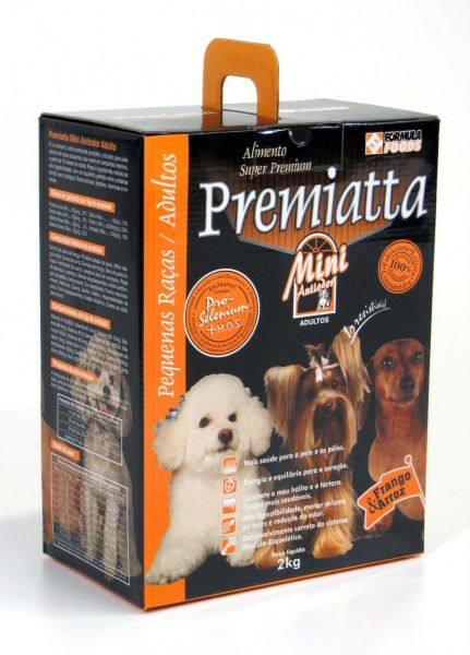 PREMIATTA MINI ADULTO ANTI ODOR FRANGO E ARROZ 2 KG